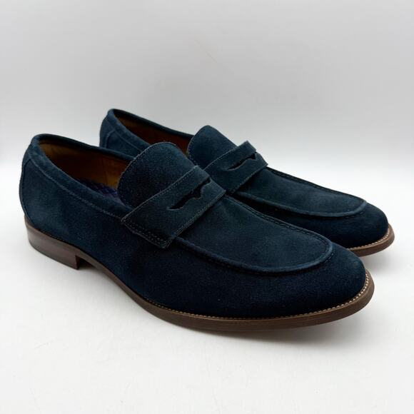 Florsheim Mens Rucci Penny Loafers US 11 M Navy Suede Slip On GUC main image 12